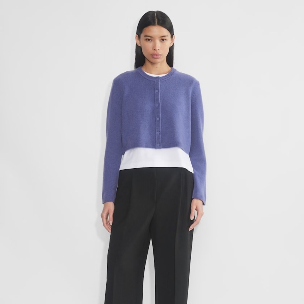 Aritzia Blue Women's Cashmere Cardigan